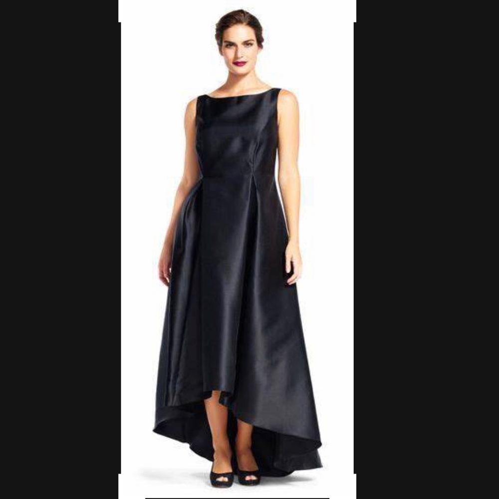 High Low Mikado Ball Gown with V Back